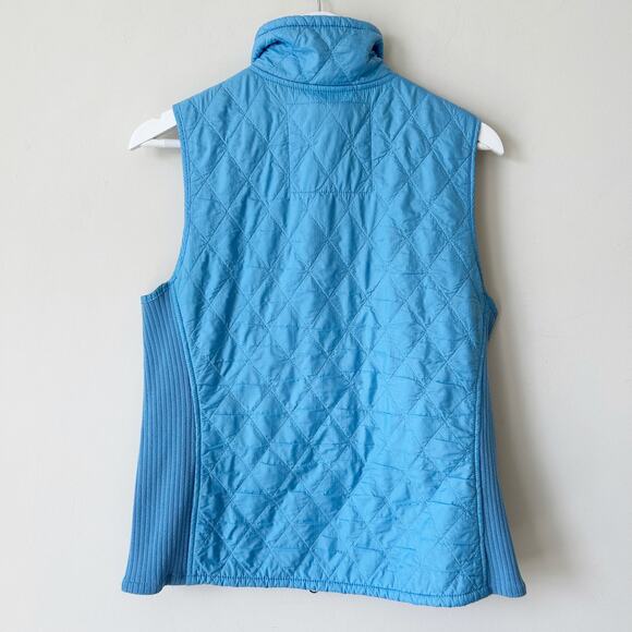L.L. Bean Quilted Vest Size M Blue Fleece Lined Warm Winter Layering Outdoors - Picture 6 of 9
